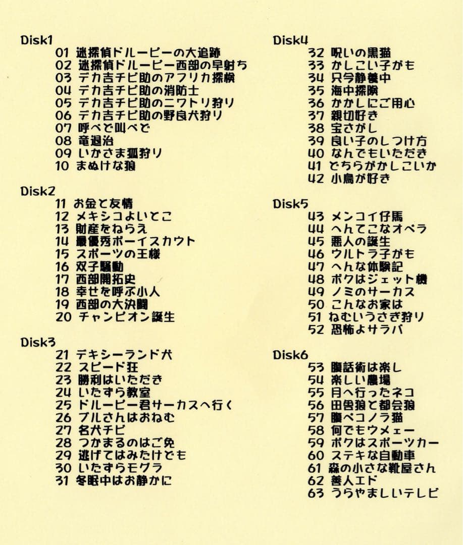 (お取り置き)八代駿藤田淑子版トムとジェリー全111話+MGM短編集DVD20枚