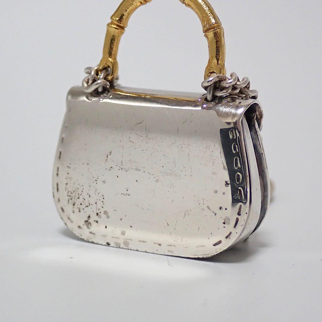 グッチ バンブー バッグ型 チャーム キーリング　GUCCI キーホルダー