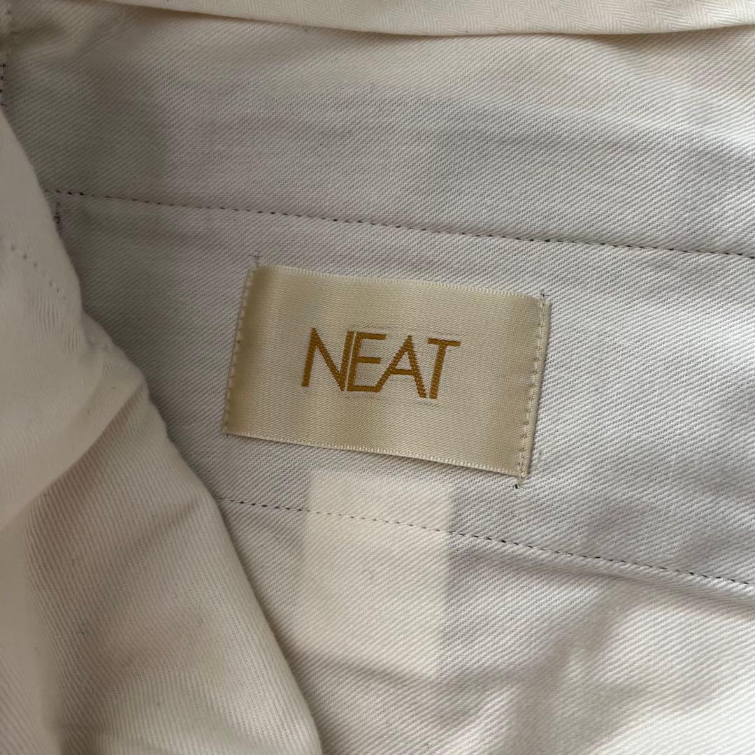 美品 NEAT テントクロス 2タックワイドスラックス ブラウン 44 コットン