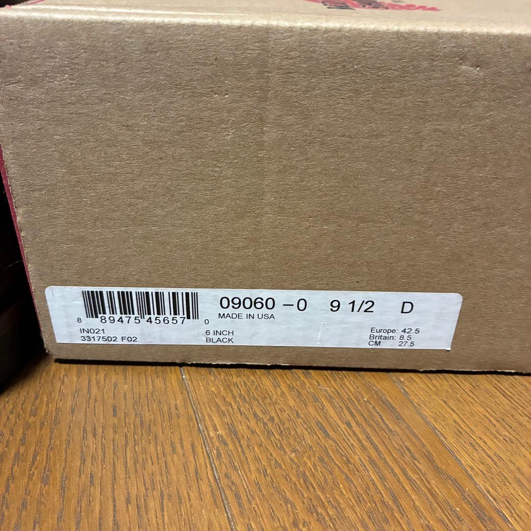 美品 REDWING ベックマン フラットボックス 9060 茶芯 9.5 箱付