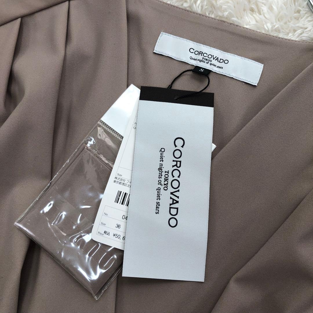 未使用品 CORCOVADO カシュクールワンピース S ベージュ