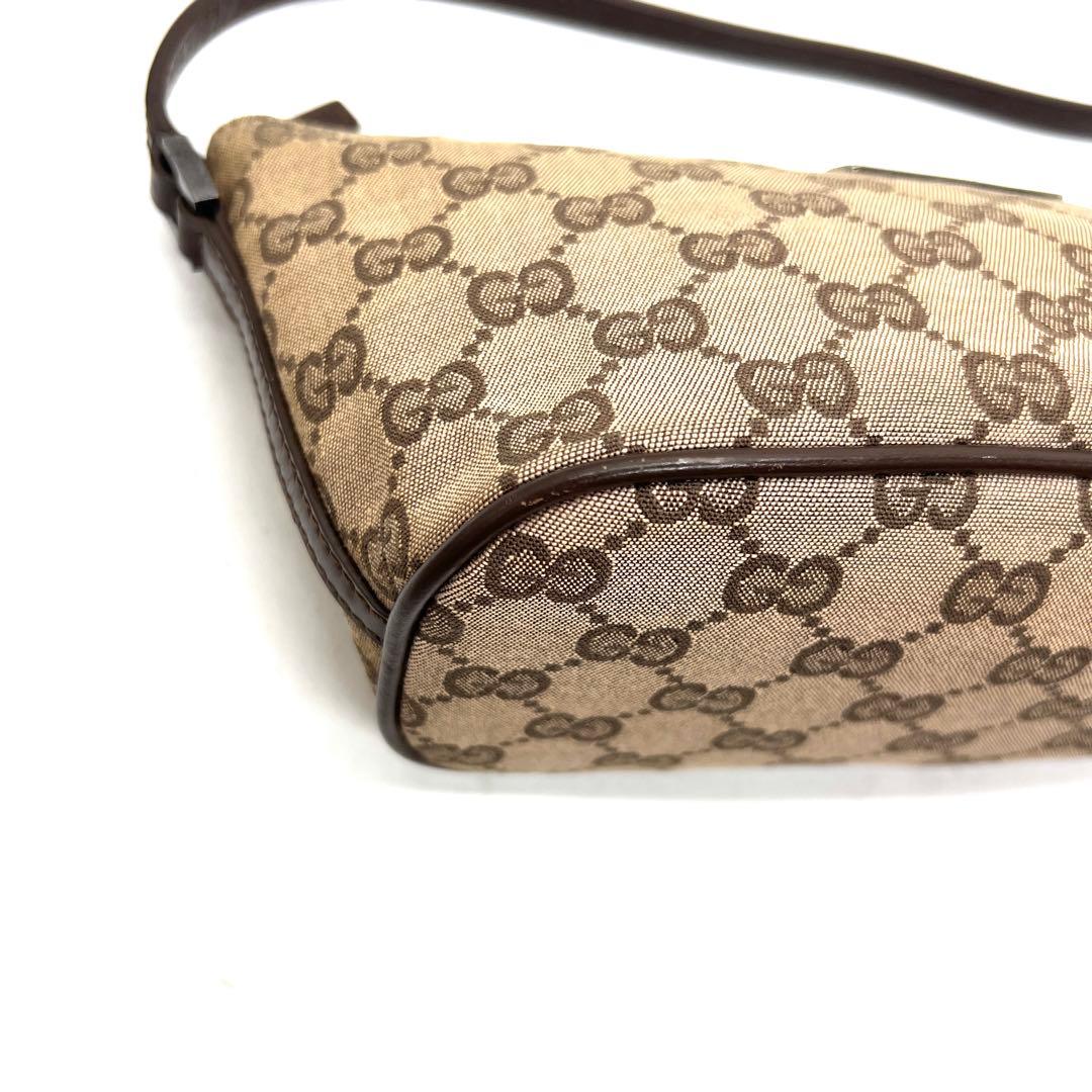 【極美品】グッチ GG ハンドバッグ アクセサリーポーチ キャンバス レザー