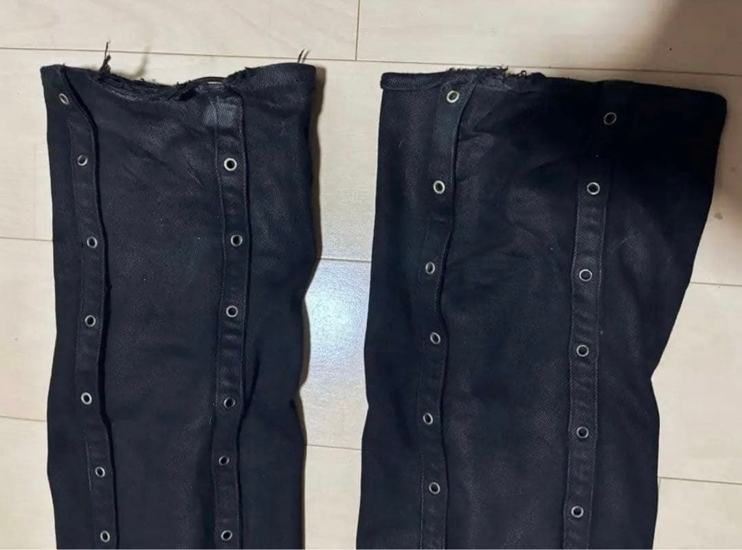 パンツ no mass prod 007GLM WAXED DENIM JEANS