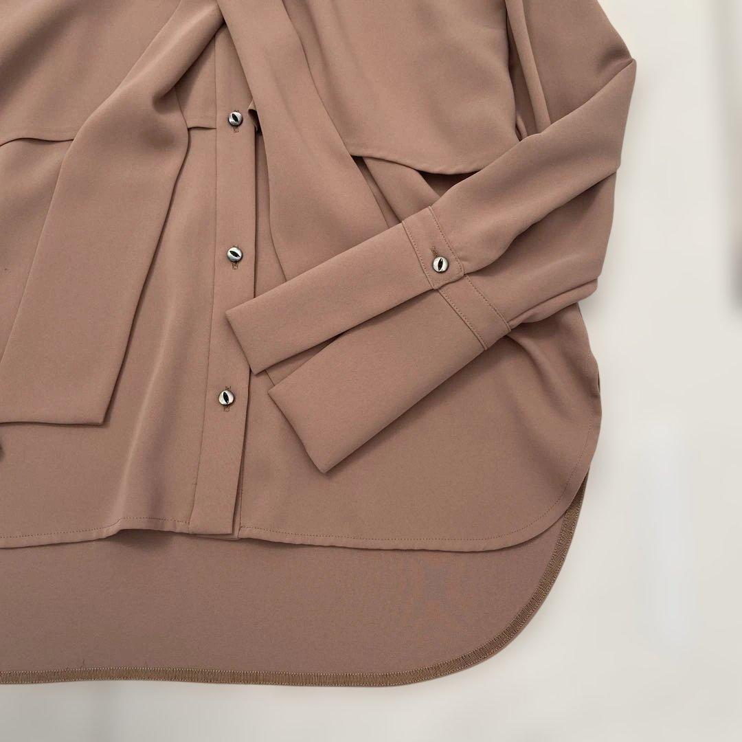 アドーア　ライトジョーゼットボウタイブラウス　38