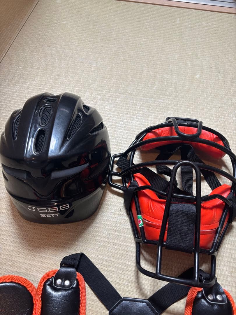 良健ZETT 軟式子供用　キャッチャー防具4点セット
