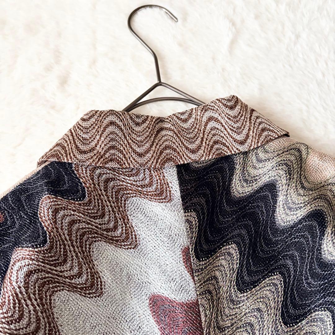 6174 美品✨ ミッソーニ テーラードジャケット 総柄 マルチカラー イタリア