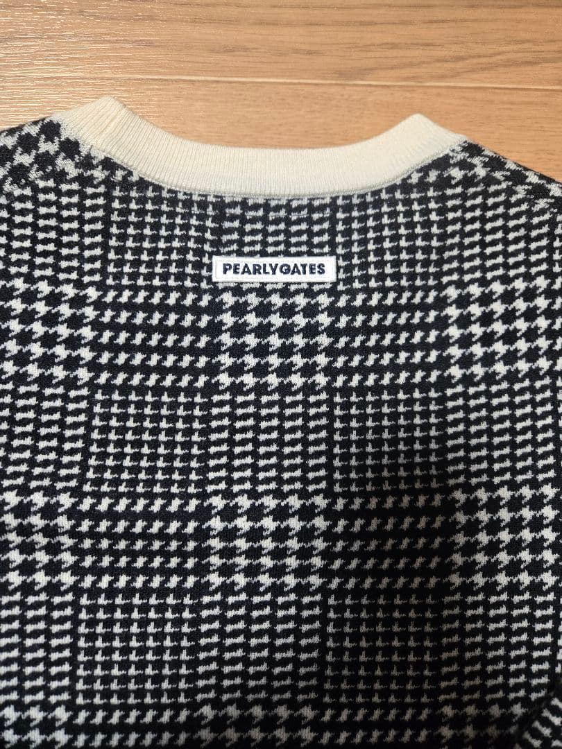 ❣️美品❣️パーリーゲイツPEARLY GATESチェック柄ニットセーター★0