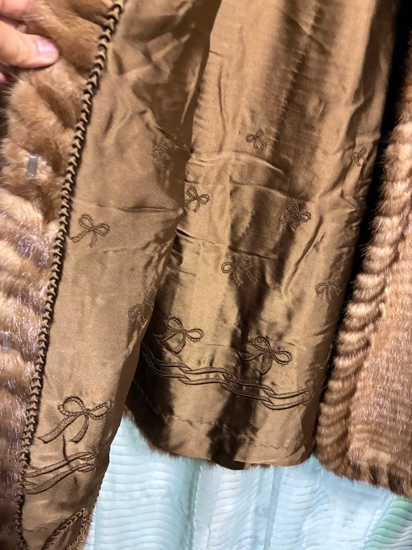 ミンク　ハーフコート　リアルファー