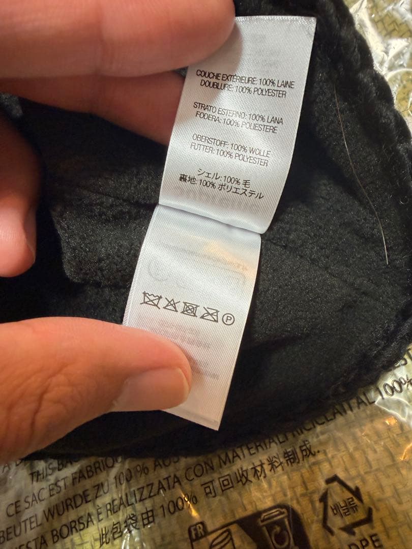 Supreme 花柄刺繍 ニット帽 黒