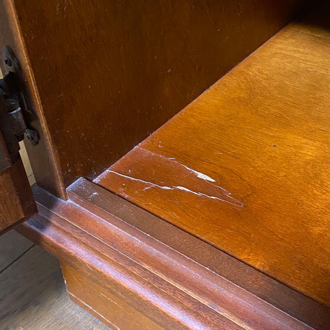 【送料込】食器棚 昭和レトロ アンティーク 木製 収納棚