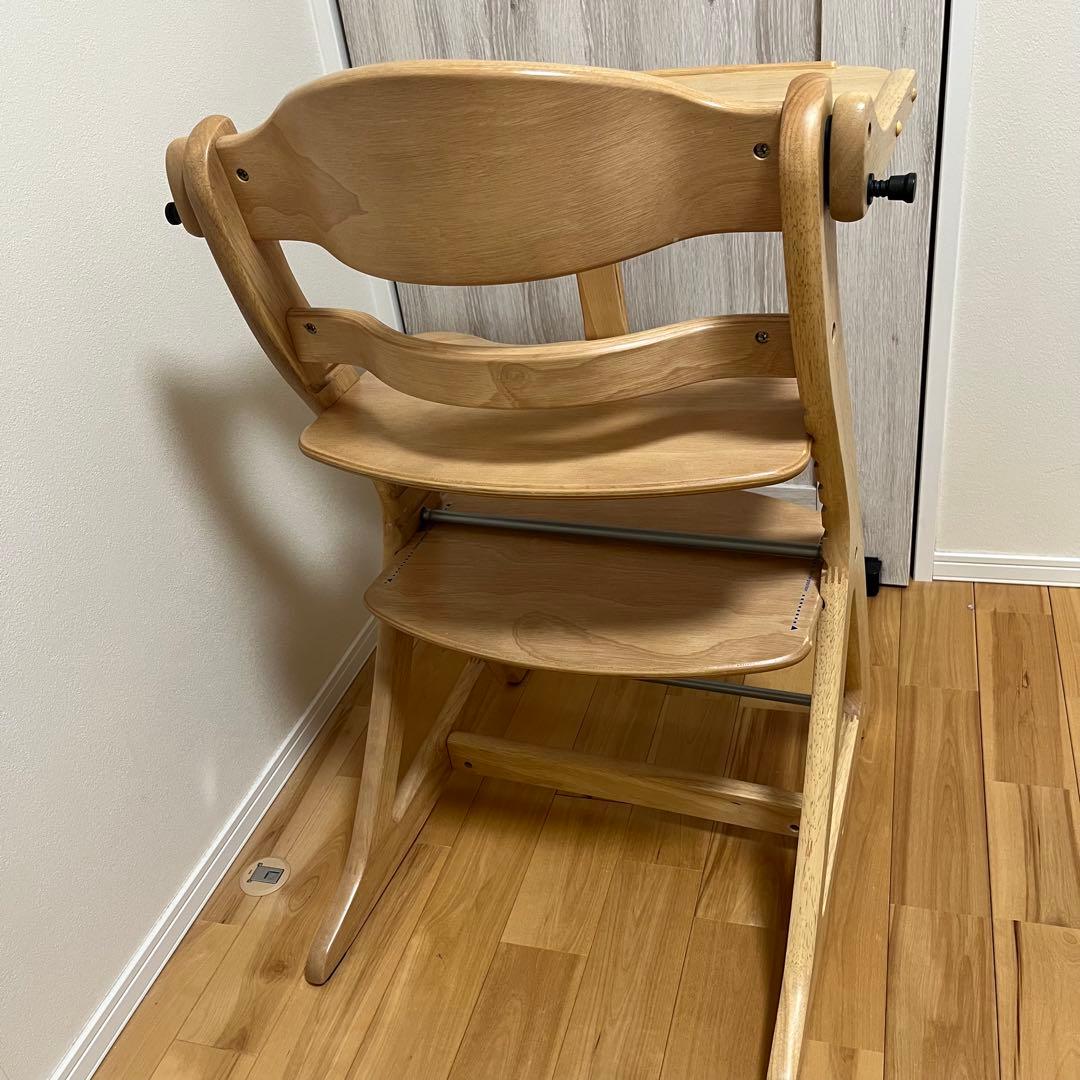 大和屋 すくすくチェアスリムプラス テーブル、ガード付 ハイチェア