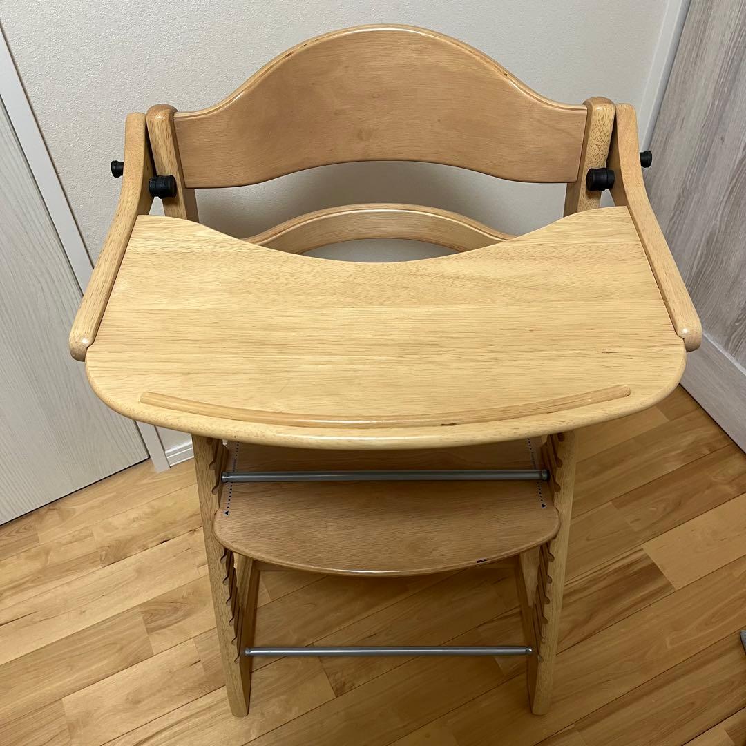 大和屋 すくすくチェアスリムプラス テーブル、ガード付 ハイチェア