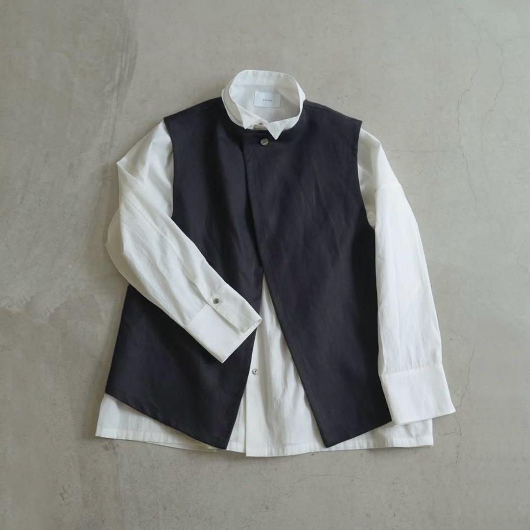 小林聡美着用　entwa リネンベスト kazenosumika