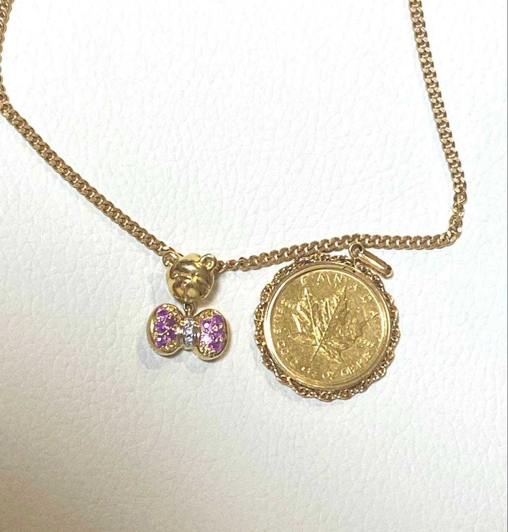 ポンテヴェキオ ネックレストップ K18 ダイヤピンクサファイア ベアーゴールド