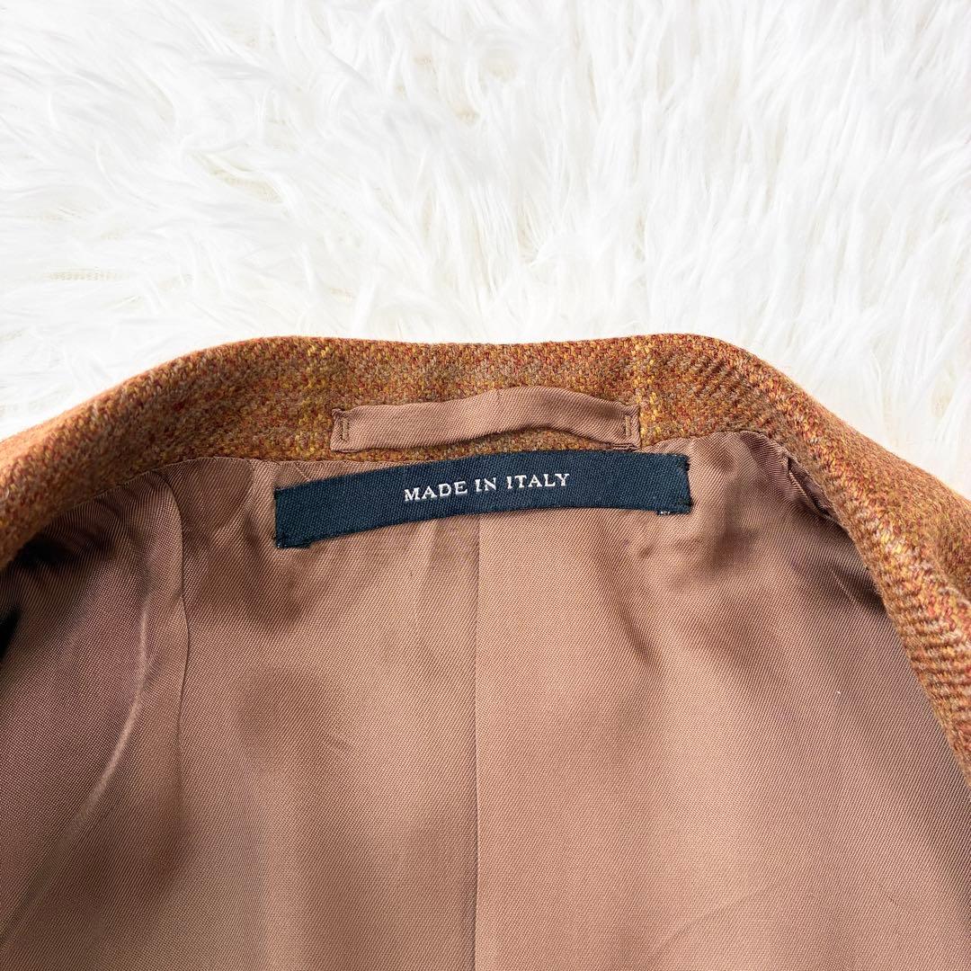 バーバリー　ジャケット　カシミヤ　羊毛　チェック　ブラウン　Burberry