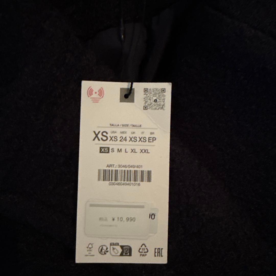 ZARA ブークレーダブルブレストピーコート サイズXS