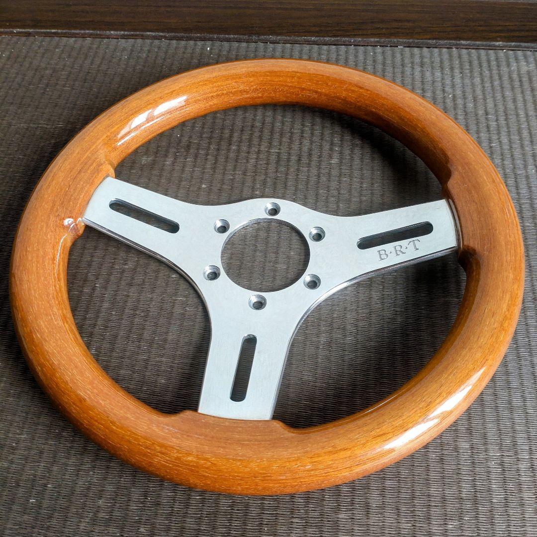 希少　BRT ステアリング　28.5パイ　長穴　小径　ウッド　oba