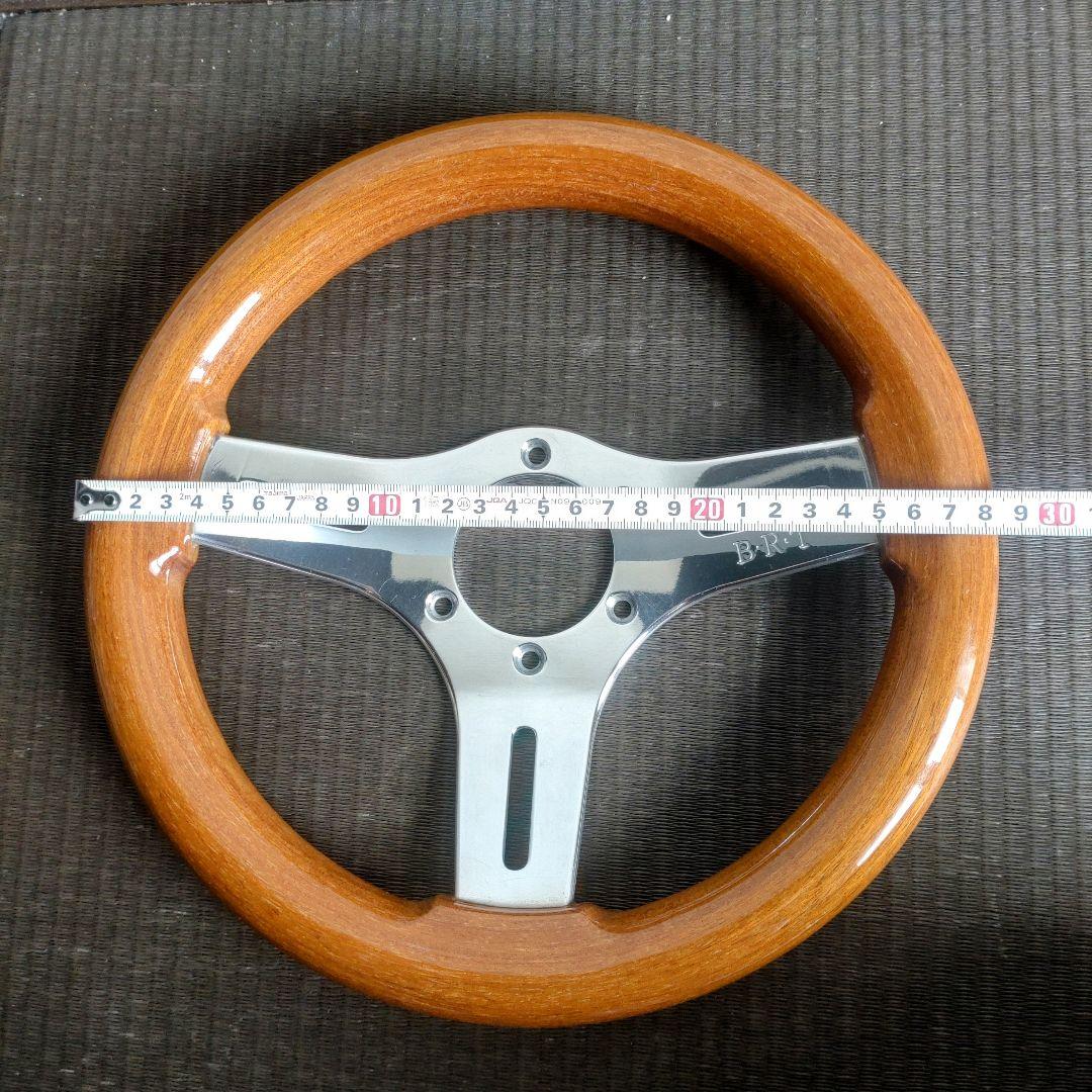 希少　BRT ステアリング　28.5パイ　長穴　小径　ウッド　oba