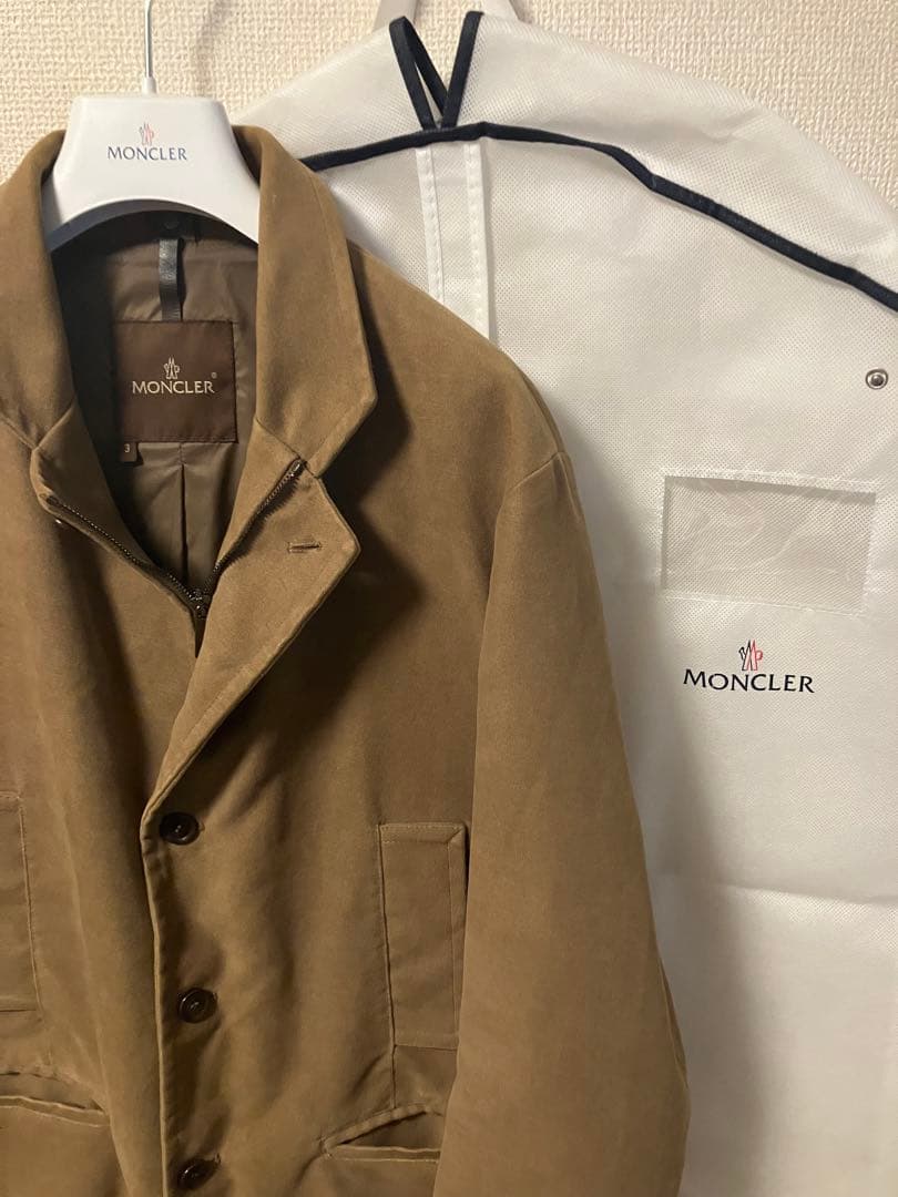 MONCLER ベージュライトブラウン ジャケット サイズ3 イタリア製 メンズ