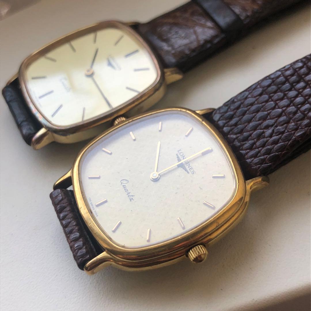 ロンジン　クラシック ゴールド スクエア 時計 2点セット