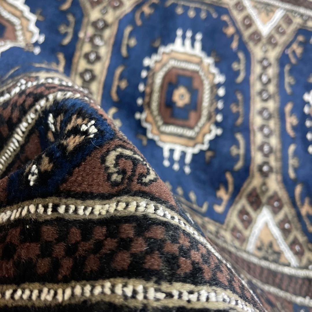 ヴィンテージラグ　デッドストック　ネイビー