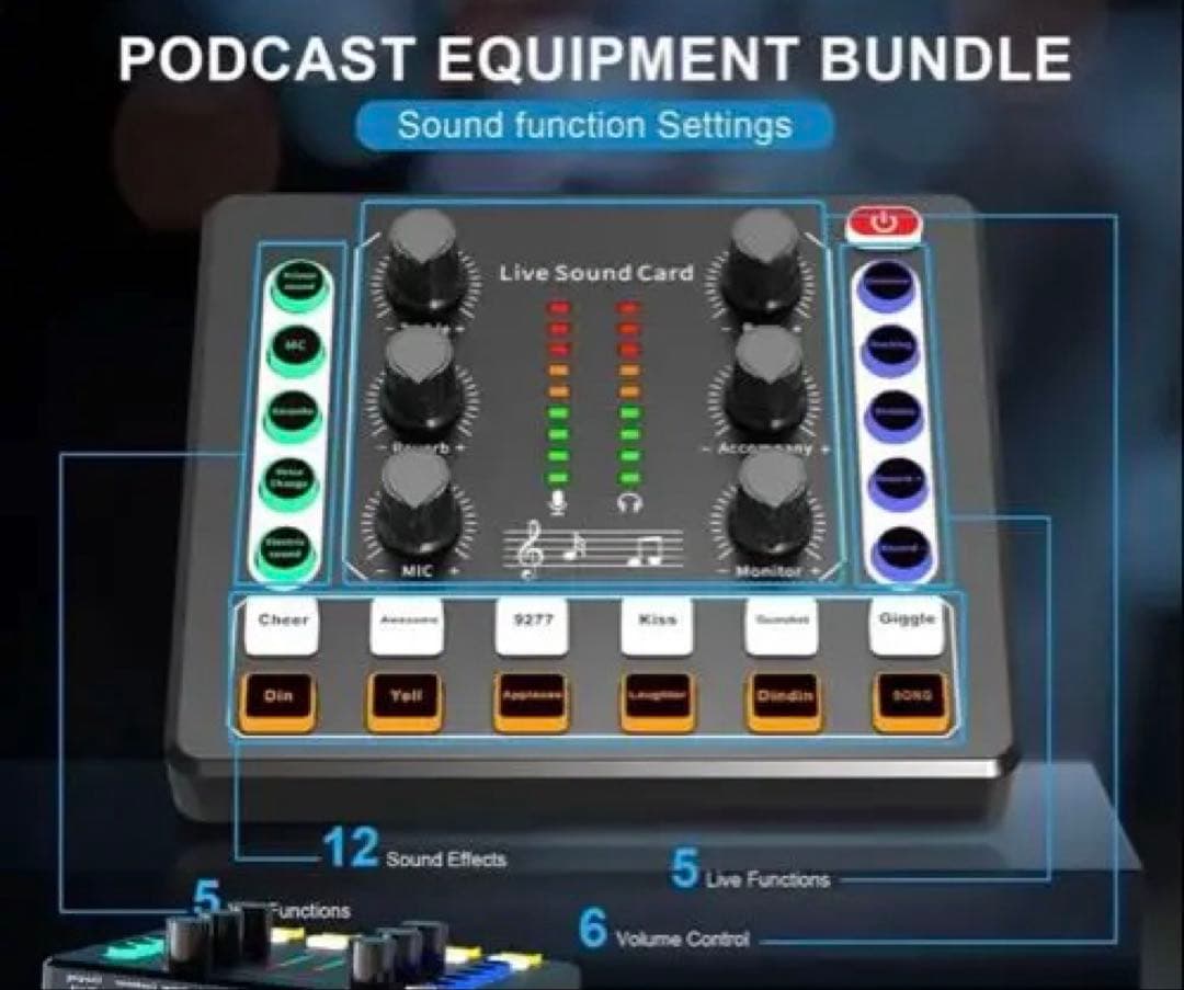 【引退品】Live Sound Card ボイスチェンジャー ブラック