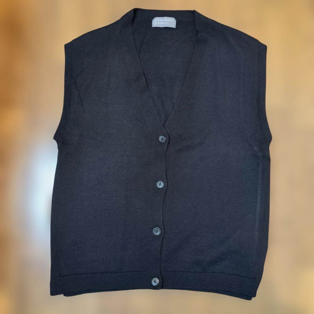 MARGARET HOWELL ブラックニットベスト