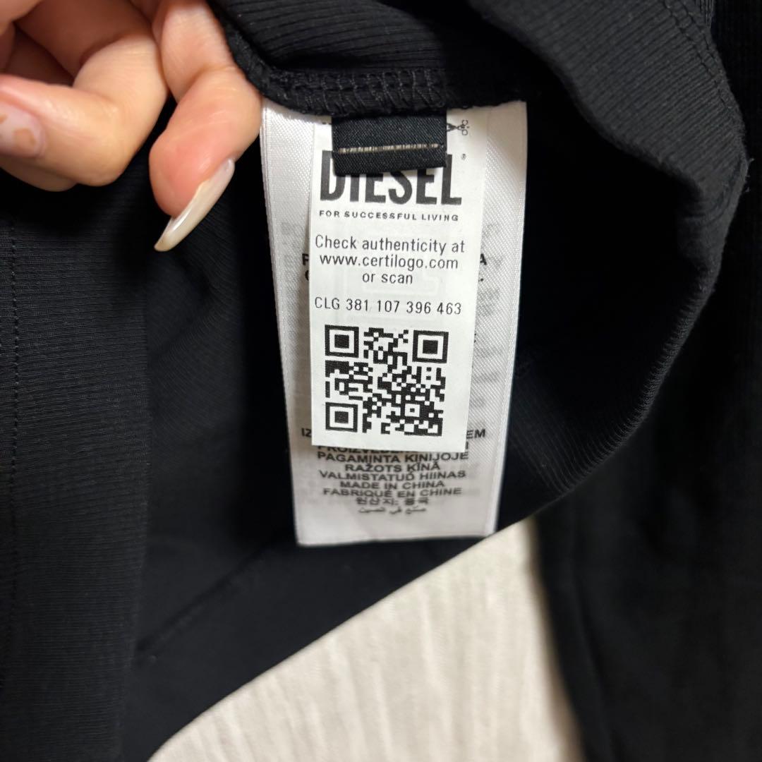 DIESEL Tシャツ クロップド T-BALLET-D ブラック