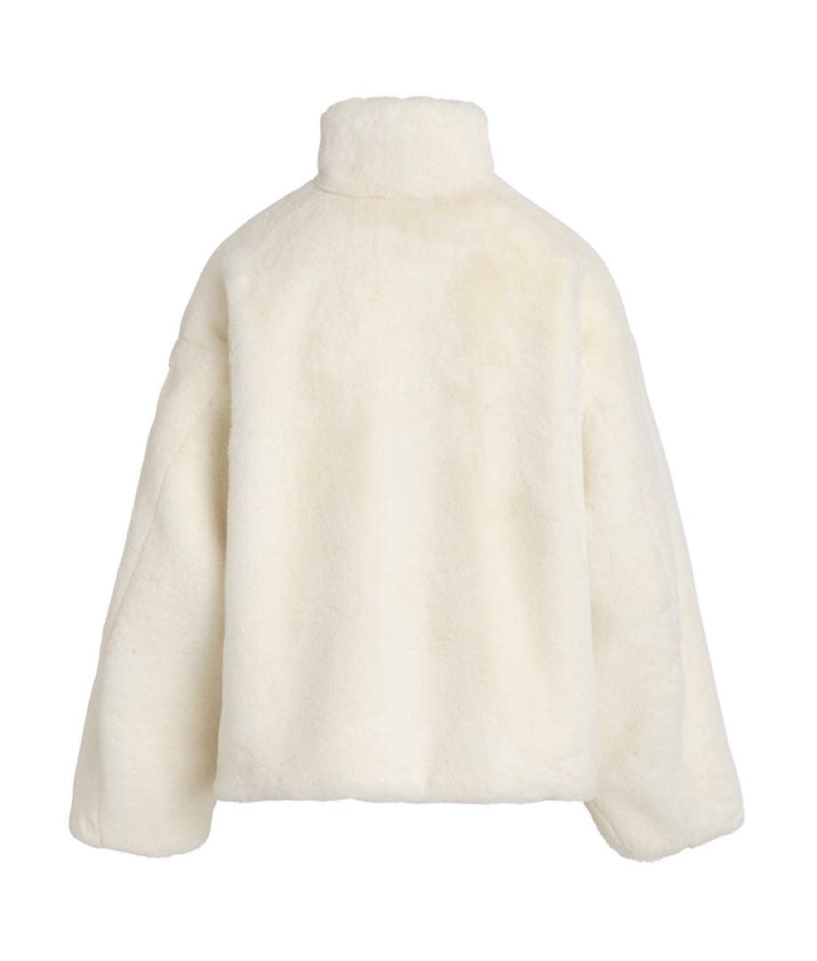 新品タグ☆エリ☆TATRASバルブラ エコファー　ボアブルゾン　ホワイト1