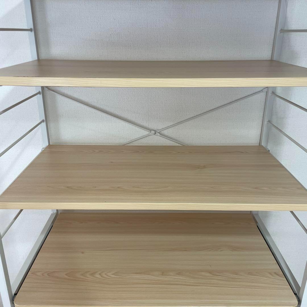 ゴミ箱上 レンジラック レンジ台 収納棚 スライド ナチュラル