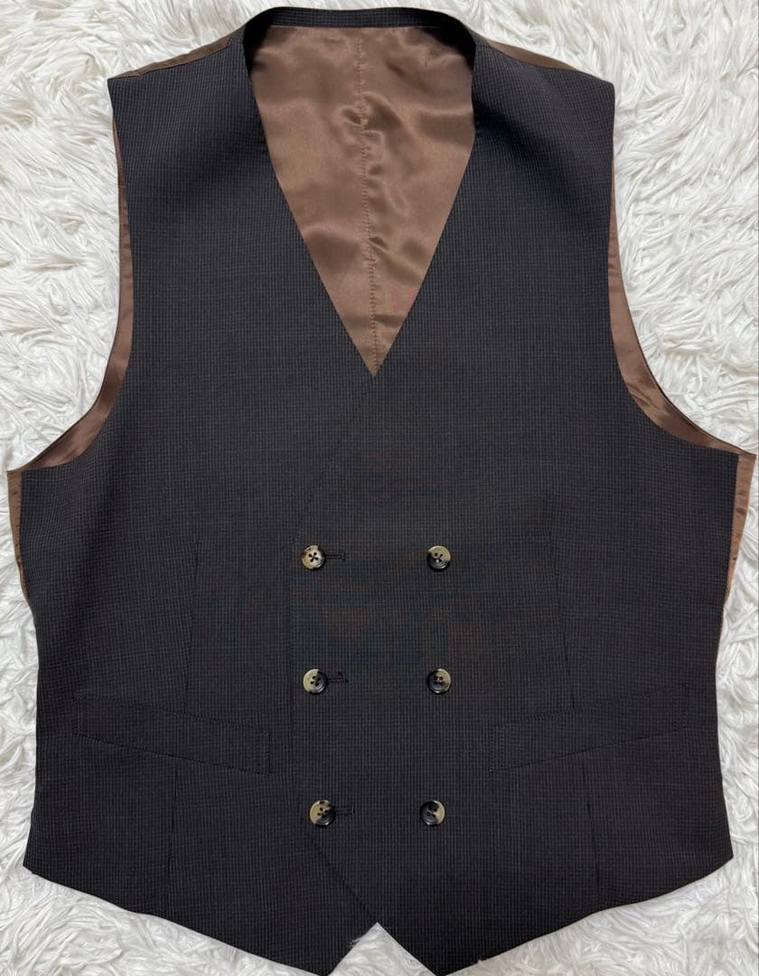 麻布テーラー　スーツセットアップ　3ピース　イタリア製高級生地ゼニヤ