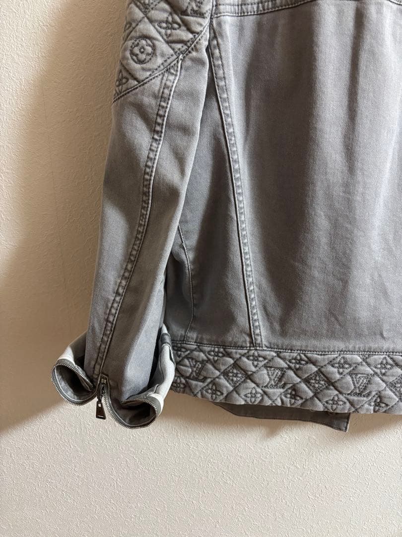 姫【美品】Louis Vuitton グレー デニムジャケットヴィンテージ
