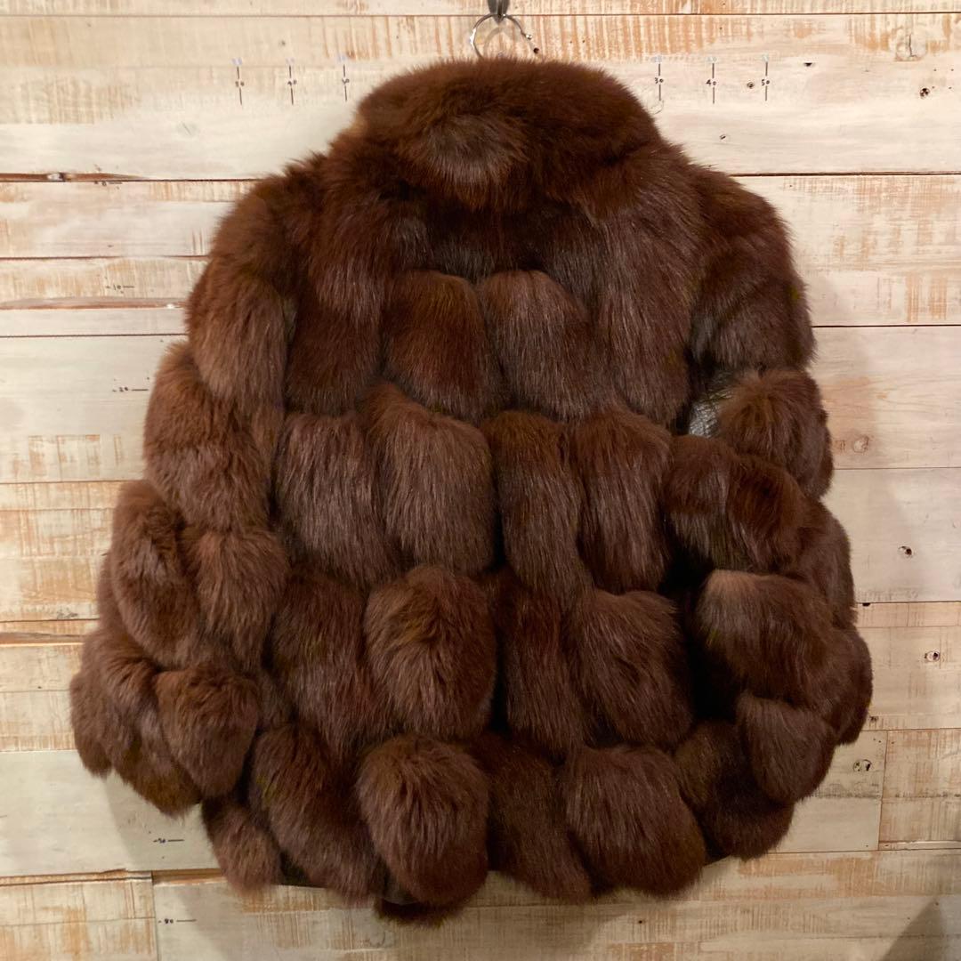 高級毛皮 ビンテージ ミンク ファー レザー ジャケット 岐阜毛被 フォックス