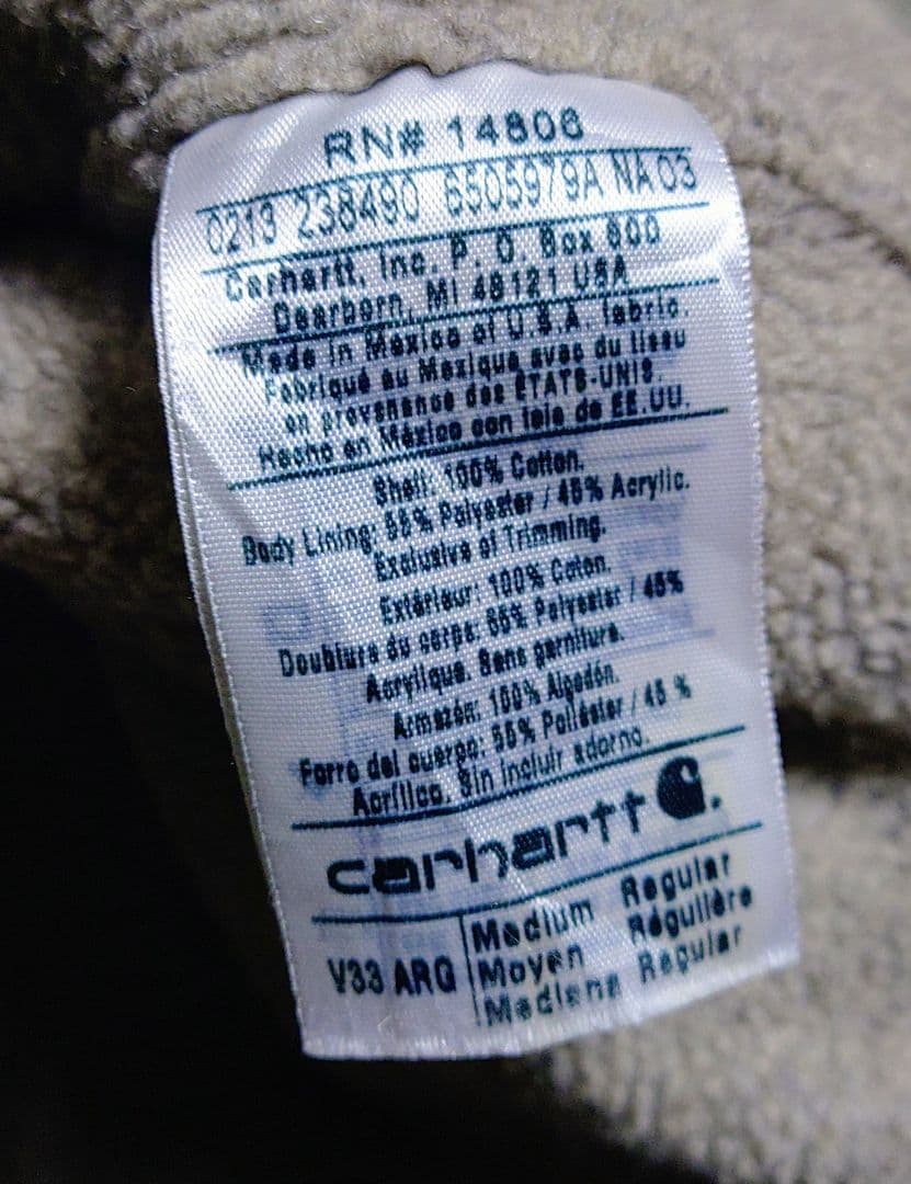 ■Carhartt オリーブグリーン【USED】ダック ベスト