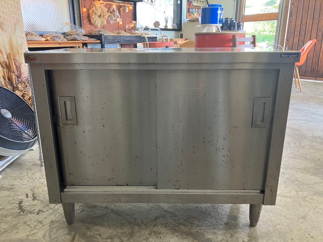 マルゼン ステンレス 食器庫 W1000×D450×H800mm 業務用 調理台