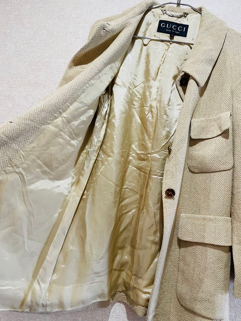 old グッチ GUCCI ジャケット テーラード 40(L) ベージュ