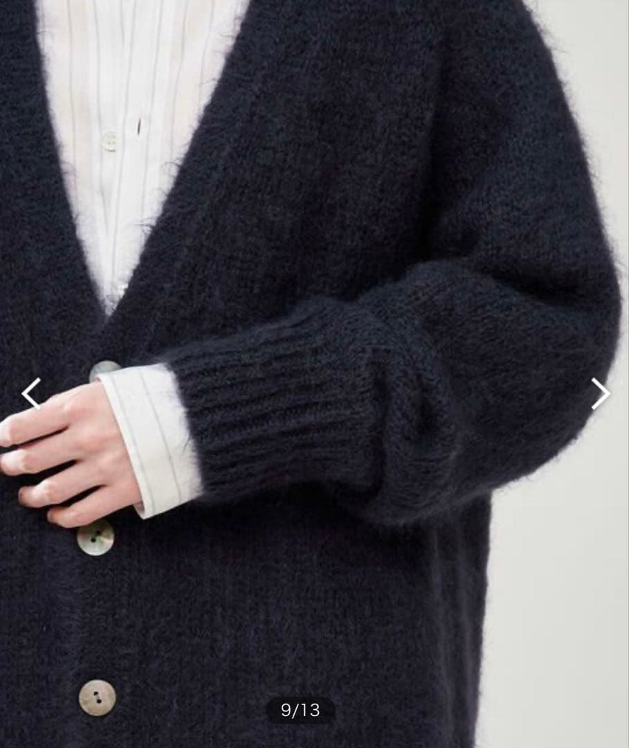 【ギャルリーヴィー】キッドモヘヤ Vネックカーディガン　日本製