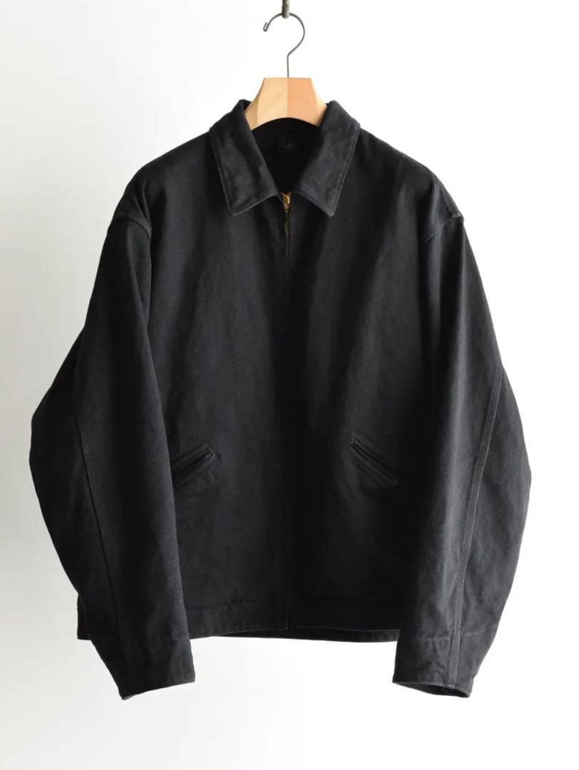 コモリ 26SS ブラックデニムジップショートジャケット　サイズ③