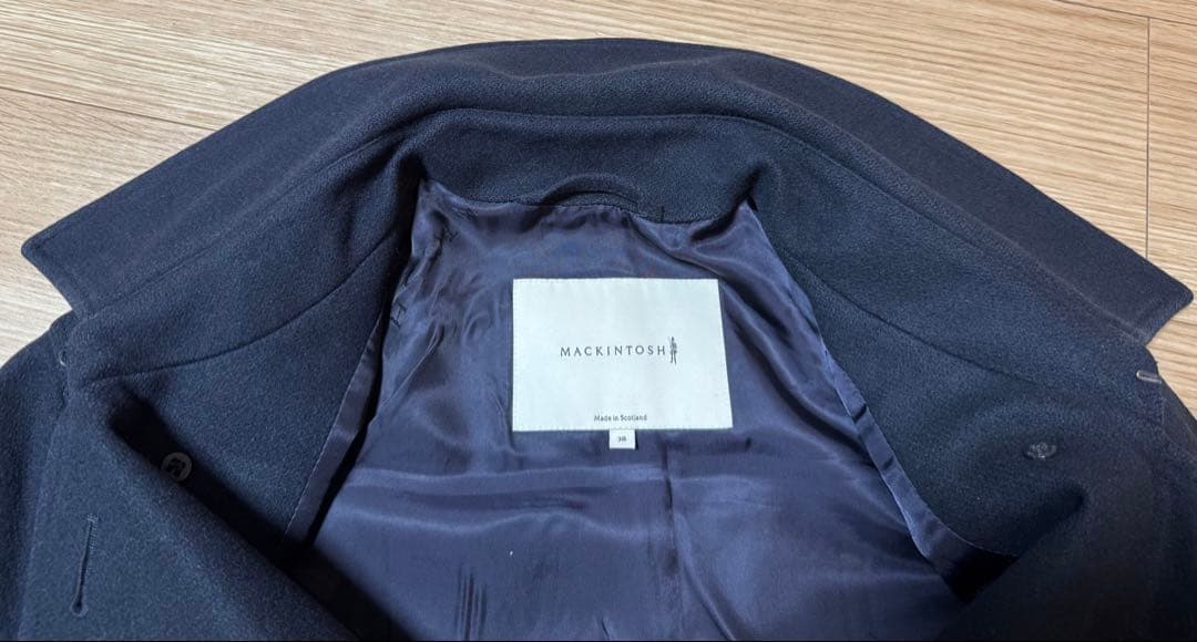 マッキントッシュ ソフトウール ベルテッドダブルコート メンズ サイズ38 美品