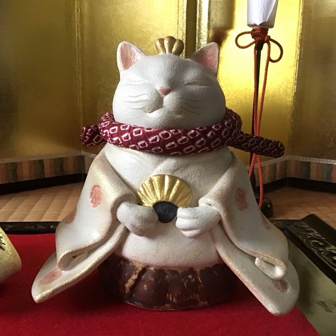 猫のお雛様【大】＋3匹官女╰(*´︶`*)╯♡