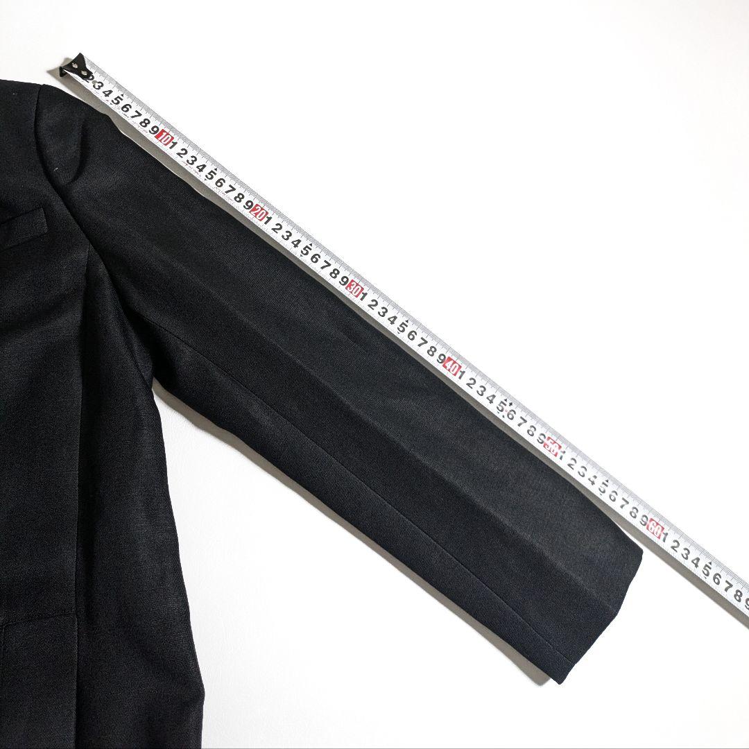 マカフィー／日本製 シルクリネン ロング丈テーラードジャケット オケージョン 黒