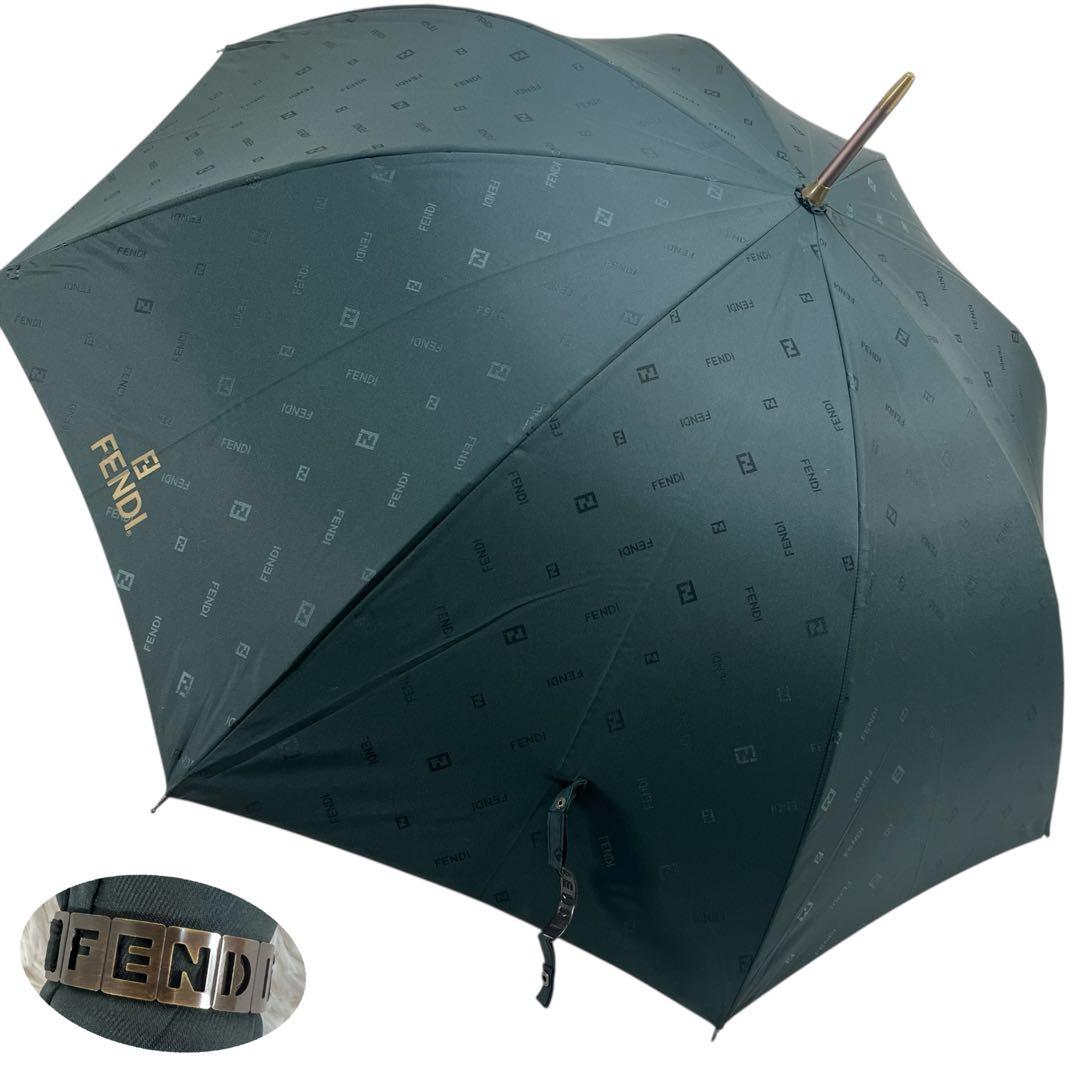 未使用FENDI フェンディ　雨傘　長傘　ロゴ　ズッカ　65㎝　メンズレディース