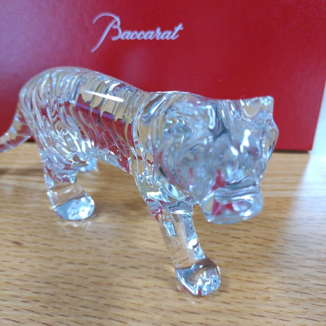【美品】Baccaratバカラ　干支クリスタルガラス 虎 置物