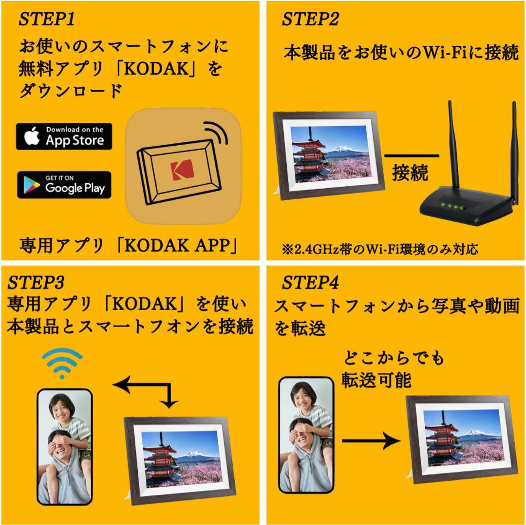 【KODAKデジタルフォトフレーム RCF-1012W】