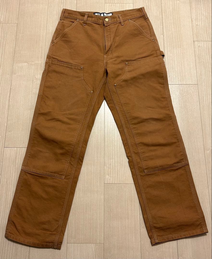 Carhartt USA製 ダブルニー ペインター ブラウン W33 L32