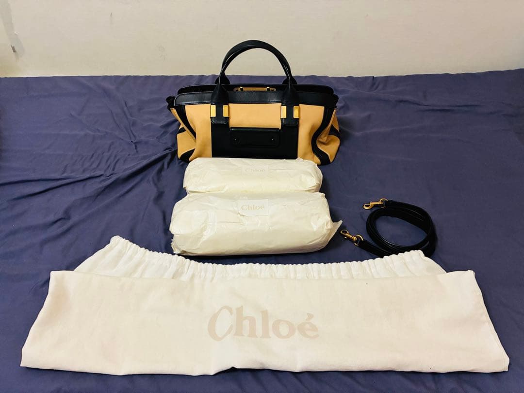 ナ*オ様 Chloé 2 wayバッグ 黒/ベージュ