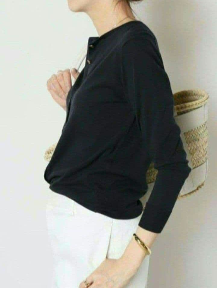 【試着のみ】MUSEDeuxiemeClasseクルーネックカーディガン金ボタン