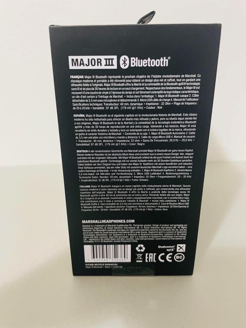 正規品 マーシャル ヘッドホン ブラック MAJOR III メジャー3 ⑨