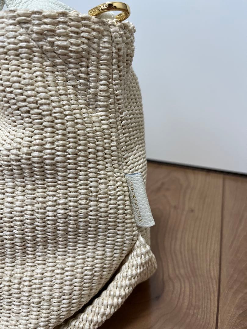 VIOLAd'ORO ヴィオラドーロ　ラフィアシート 2WAYトートバッグ