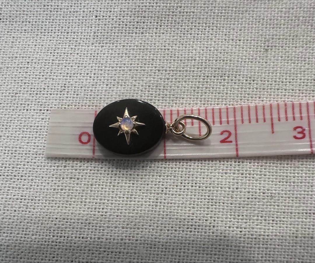 agete アガット　K10 チャーム　オニキス　オパール　販売証明書付き